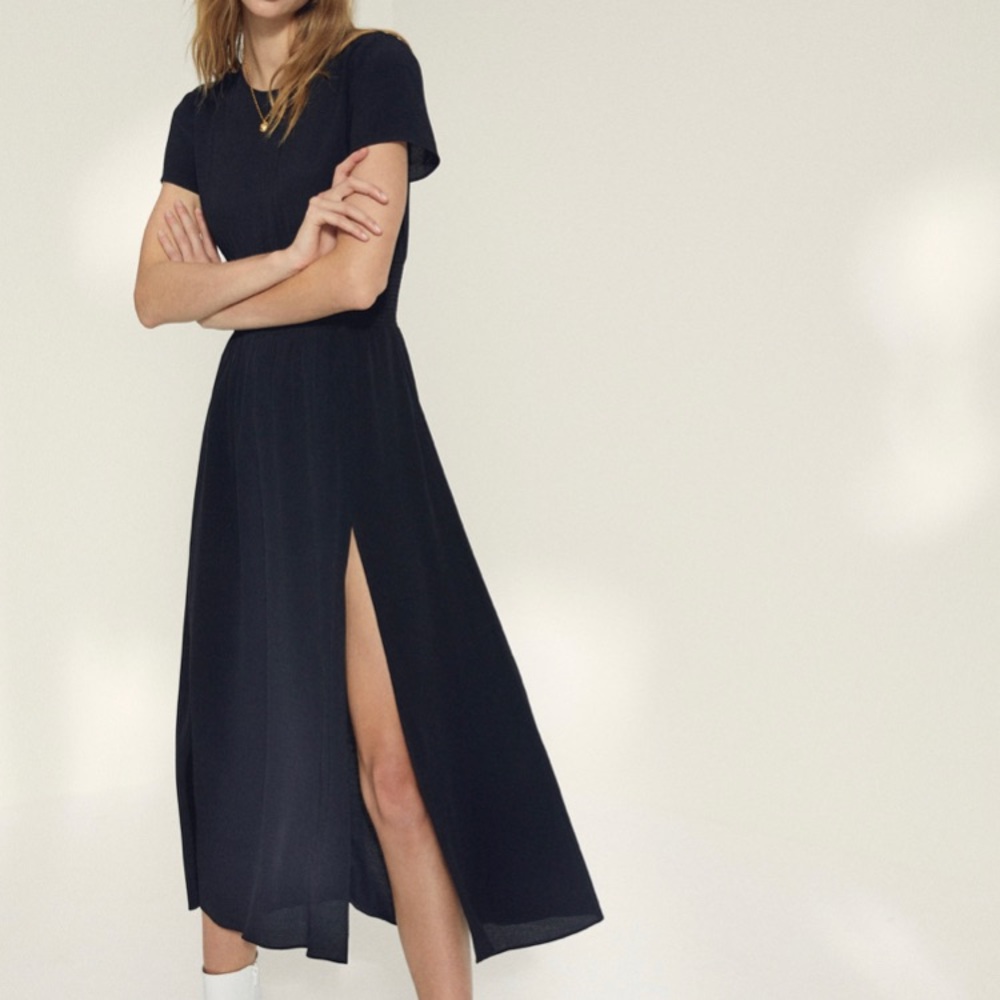 Black smock waist Wilfred dress